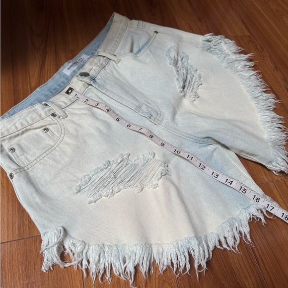 ASOS Glamorous Denim Distressed Shorts - Picture 8 of 13